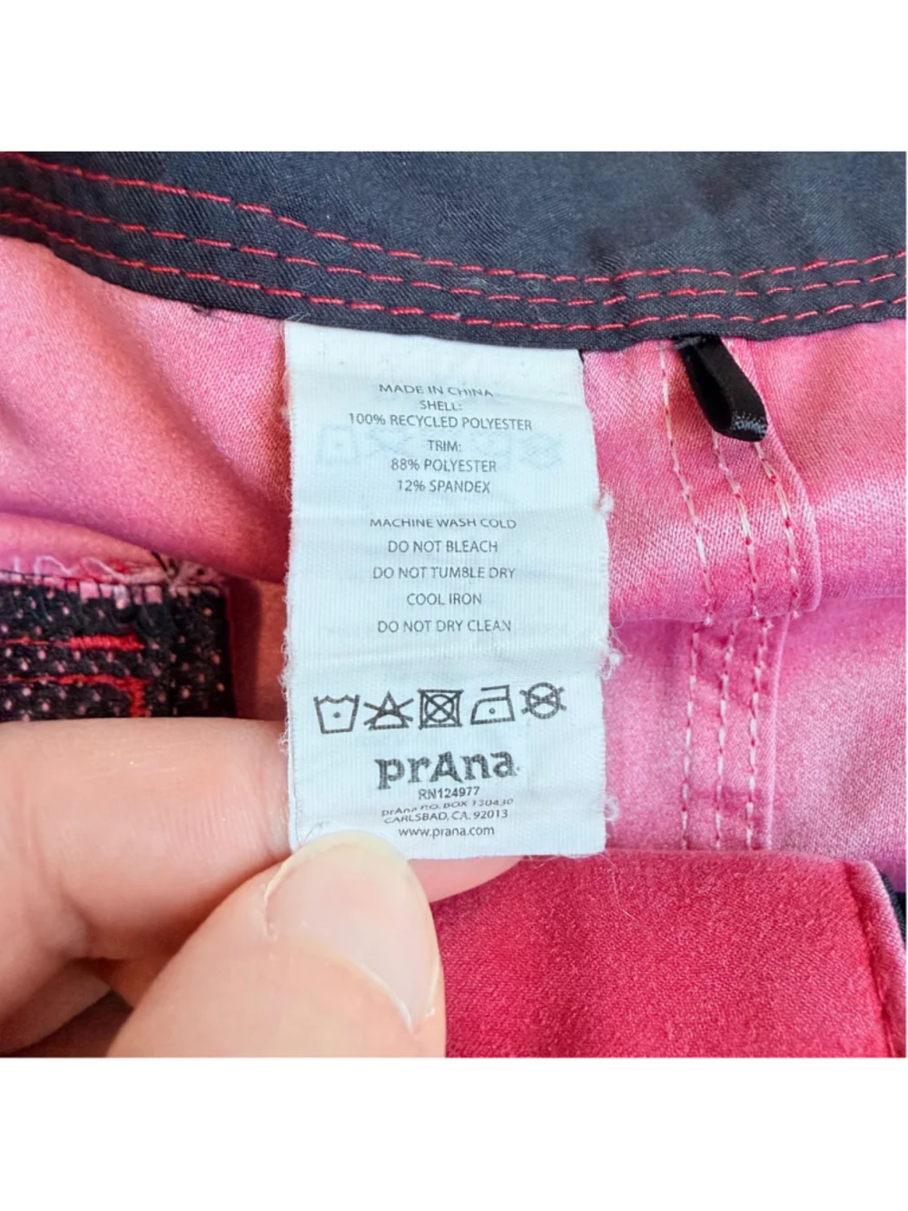 Prana Dune Board Shorts Size 34 Red Men's Swim Trunks UPF 50+ Beach Vacation
